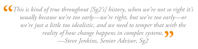 Steve Jenkins, Senior Advisor, Sg2 quote